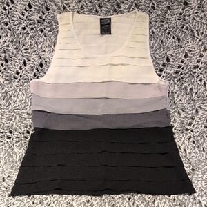 251 - ✨👗 Sculpted Ombré Layered Sleeveless Top 👗✨THX | Size Small